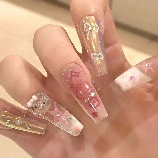 Kawaii Hello Kitty Long Nails